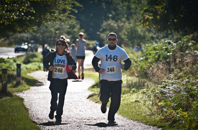 Petr pictured with wife Sylvie during the RunForLove146 charity event in London