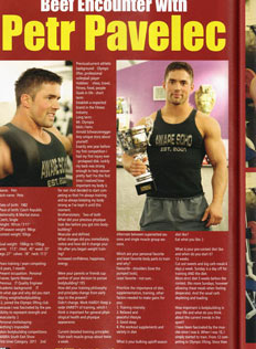 Petr Pavelec featured in Beef Magazine