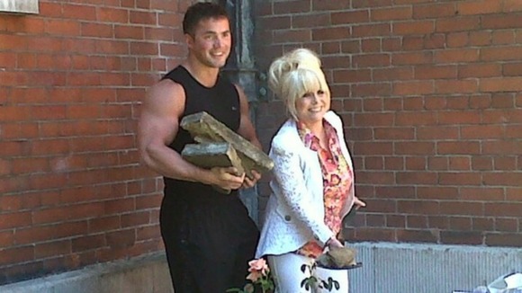 Petr Pavelec and Barbara Windsor